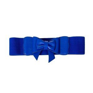 Elegant Blue Bow Belt